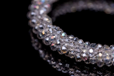 Bracelet on black clipping path backgroundの写真素材