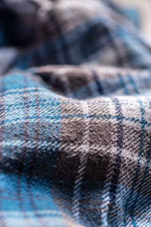 Cotton checkered background, T-shirt detailの写真素材