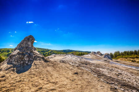 Mud volcano in Buzau Romaniaの写真素材
