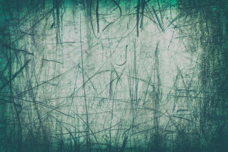 Great background for design works made from old green metal wall with scratchesの写真素材