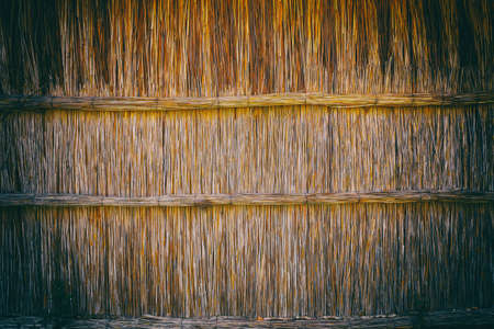 Close up view of wicker fence for backgroundの写真素材