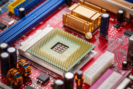 Technology background with computer processors CPU concept