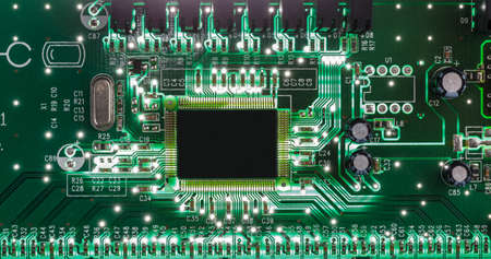 CPU on a printed circuit board, top view