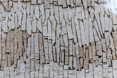 Pattern of decorative slate stone wall surfaceの写真素材