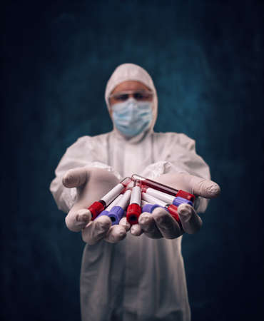 Blood sample in sample tube