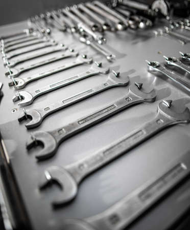 Set of old wrenchesの写真素材