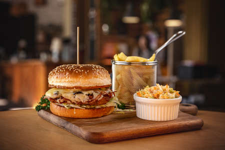 Tasty and appetizing cheeseburgerの写真素材