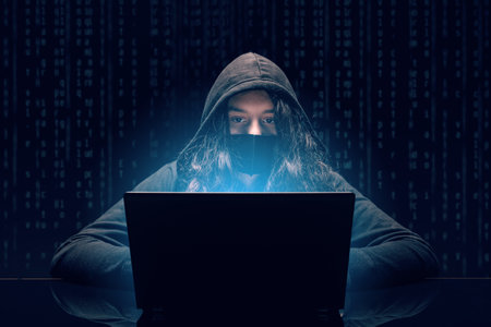Hacking and malware concept.
