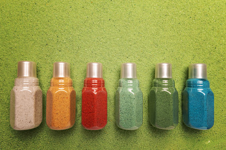 Bath salt in different aromaの写真素材