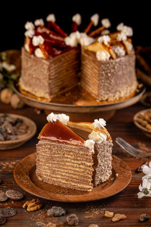 Dobosh Hungarian cakeの写真素材