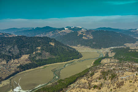 View at viaduct and river