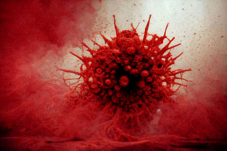 Background for flu outbreak and coronaviruses influenza concept.  3d rendering illustration.の素材