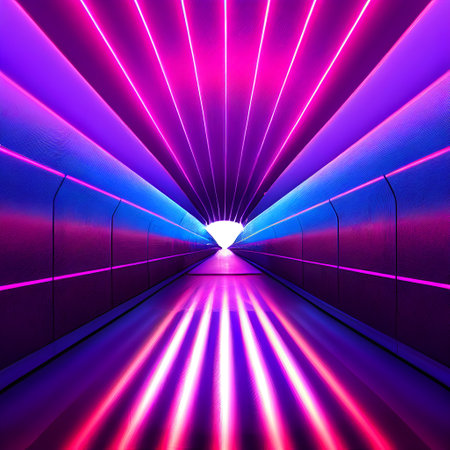 Abstract fluorescent background. AI generated computer graphics. 3D rendering.の素材