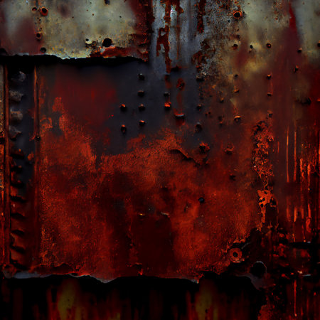 3D illustration background and texture of rusty metalの素材