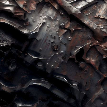 Abstract grunge metallic bronze copper textured wall background. 3D illustrationの素材