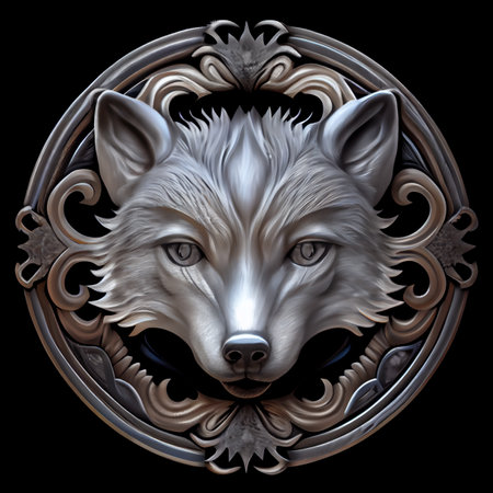 Portrait of fox 3d artwork illustration digital designの素材