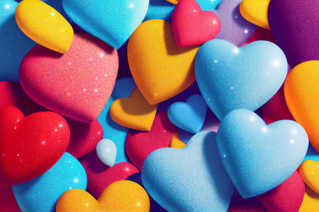 Love symbol background, 3D illustration art designの素材