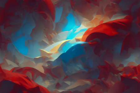 Modern colorful abstract poster. 3D illustration art designの素材