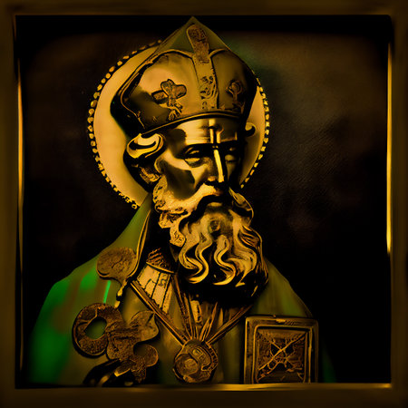 St. Patrick's day catholic character in 3D illustration designの素材