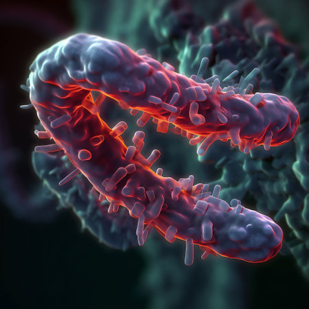 3D Illustration of bacteria cells, digital artwork designの素材