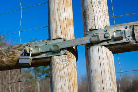 closed gateの写真素材