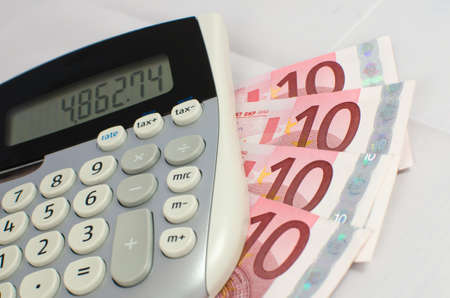 calculator and moneyの写真素材