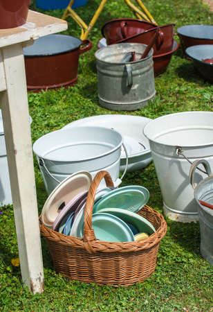 Old Dish And Bucketsの写真素材
