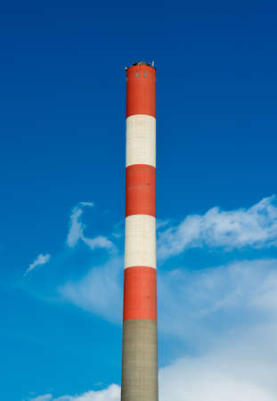 High Chimney With Blue Skyの写真素材