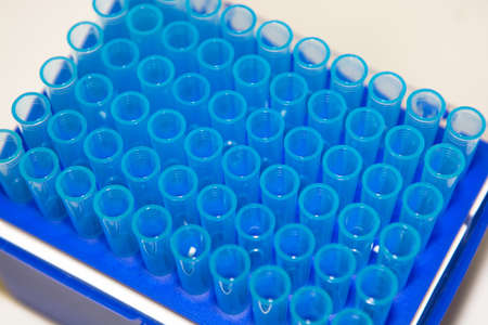 Plastic Vials in Chemical Laboratoryの写真素材