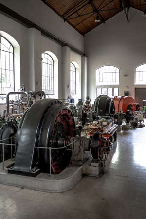Water Turbines Of A Hydropower Plant Produce Renewable Energyのeditorial素材