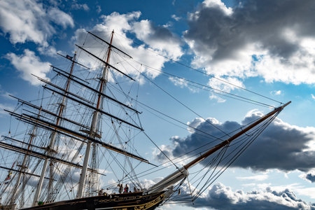 London, UNITED KINGDOM - 30.August 2023: Fast Clipper Cutty Sark In Greenwich Maritime Museum In London, United Kingdomのeditorial素材
