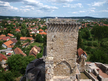 Tower of castle in Miskolcの写真素材