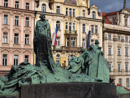 Jan Hus monument from Pragueの写真素材