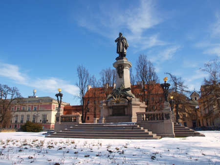 Mickiewicz monument from Warsawのeditorial素材