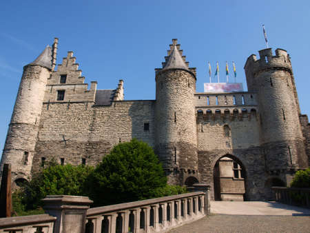 Medieval castle from Antwerp in Belgiumのeditorial素材
