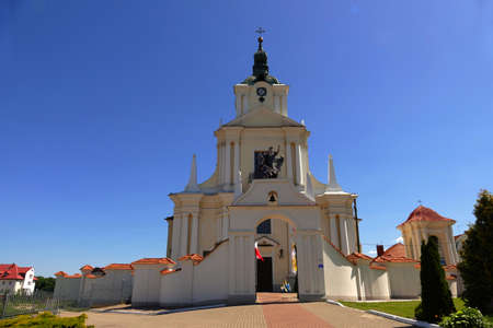Orthodox church with belfry, a place of prayer confessing Christian religions against the blue sky...