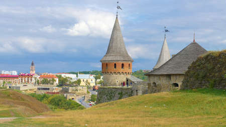 Kamieniec Podolski - an old medieval town full of monuments - castles of towers of the walls. It is an important tourist resort known in Poland and Ukraine especially by the famous castle.の写真素材