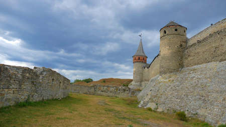 Kamieniec Podolski - an old medieval town full of monuments - castles of towers of the walls. It is an important tourist resort known in Poland and Ukraine especially by the famous castle.の写真素材