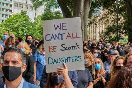 Melbourne Victoria, Australia.
03-15-2021. March 4 Justice Rally At Treasury Gardens. Splinter Group...