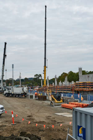 Mooroolbark, Victoria, Australia 04-14-2021. Manchester Rd Level Crossing Removal