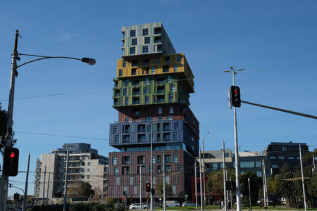 New City High Rise Buildings, Melbourne, Victoria, Australia. 05-24-2021のeditorial素材