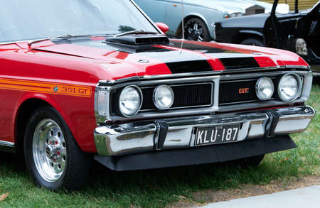 Ford Falcon XY GT is a sports sedan based on the Ford Falcon XY. Released in 1970 by Ford Australia, with the GTHO Phase III released in 1971. Some 1,557 unit Bayswater, Victoria, Australia 02-27-2021のeditorial素材