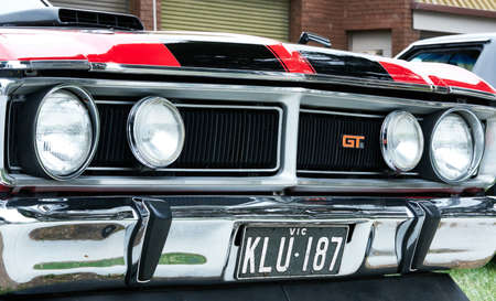 Ford Falcon XY GT is a sports sedan based on the Ford Falcon XY. Released in 1970 by Ford Australia, with the GTHO Phase III released in 1971. Some 1,557 unit Bayswater, Victoria, Australia 02-27-2021のeditorial素材