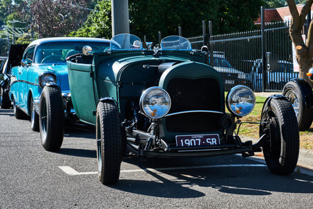 American, Australian,and European Muscle Car's At A Recent Car Show In The Industrial Park Of Bayswater Victoria 02-27-2021のeditorial素材