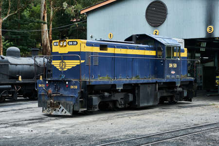 Belgrave, Victoria, Australia 02-28-2021 DH5 Diesel Hydraulic Locomotive The DH class was a class of diesel-hydraulic locomotives built by Walkers Limited, Maryborough for Queensland Railways betweenのeditorial素材