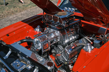 Bayswater, Victoria, Australia. 02-27-2021. Supercharged 1969 Ford XW Sedan