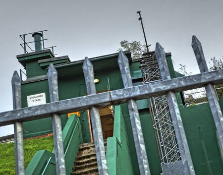 Abandoned cold war nuclear bunker, urban exploration, hdrの写真素材