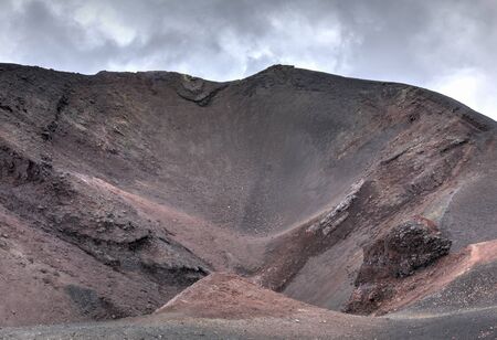 Crater at summit of Mount Etnaの写真素材