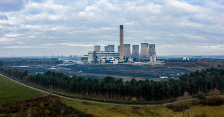 large coal fired power station in process of being decommissioned