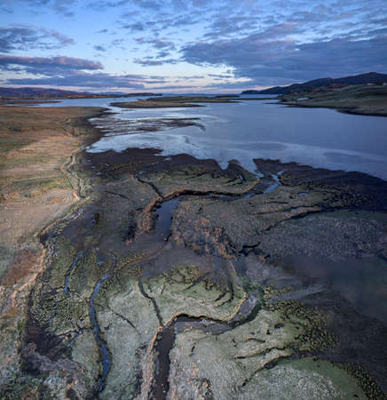 pool roag looking towards loch vatten and loch na faolinn near dunvegan isle of skye scotland sunset
